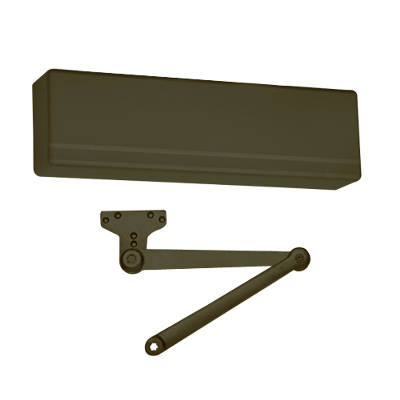 351-PH10-EB-LH Sargent 351 Series Powerglide Door Closer with Heavy Duty Friction Hold Open Parallel Arm in Bronze Powder Coat