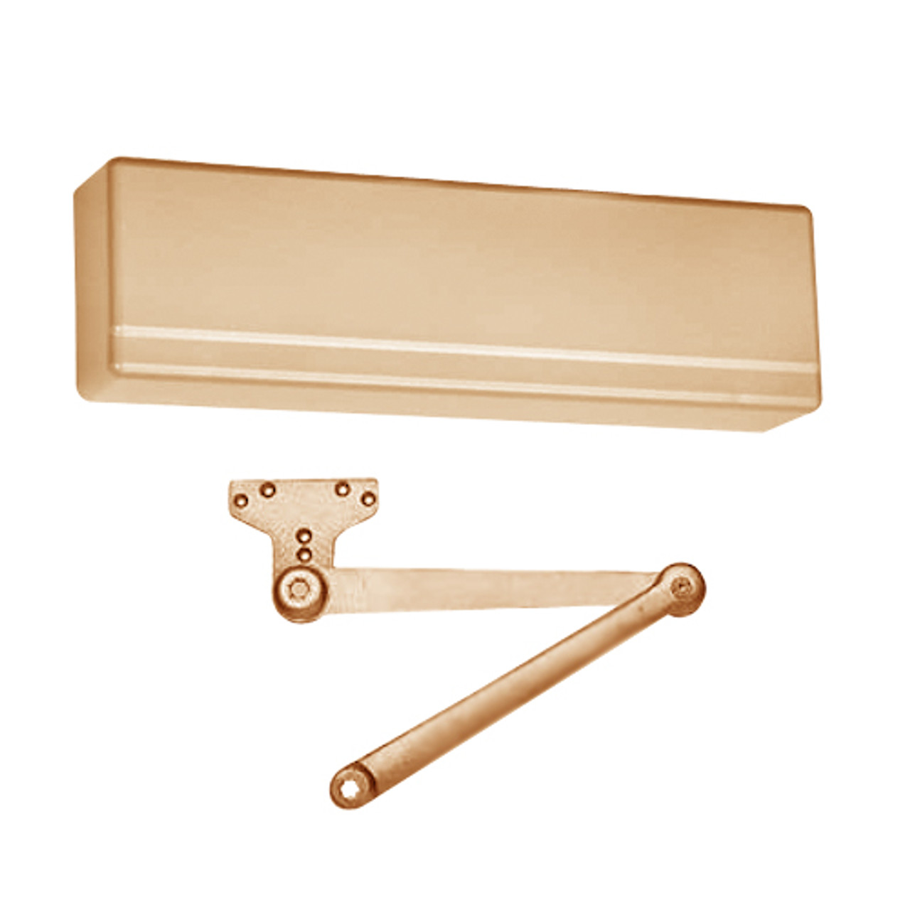 351-PH10-EP-LH Sargent 351 Series Powerglide Door Closer with Heavy Duty Friction Hold Open Parallel Arm in Satin Bronze Powder Coat