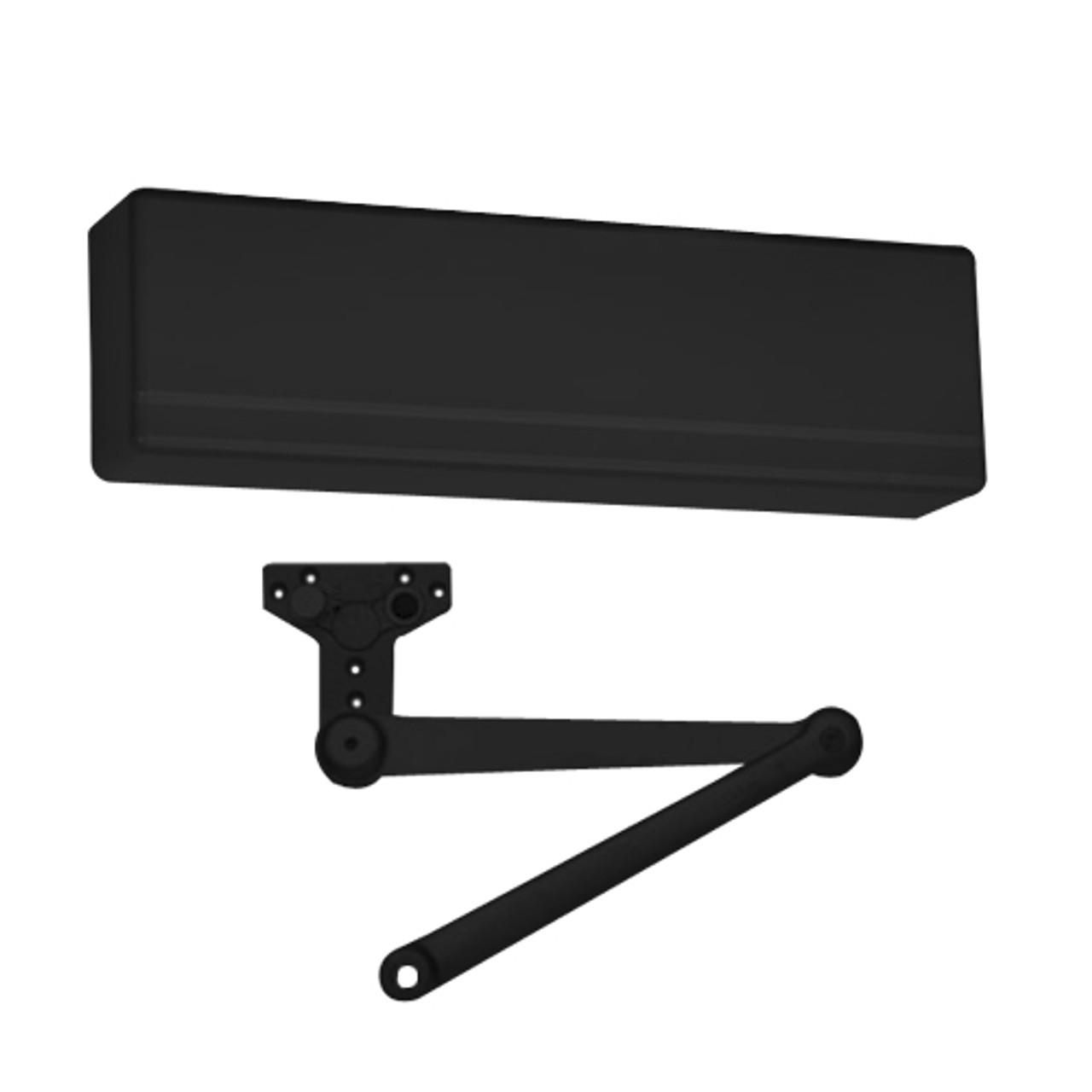 351-PS-ED Sargent 351 Series Powerglide Door Closer with Heavy Duty Parallel Arm with Positive Stop in Black Powder Coat