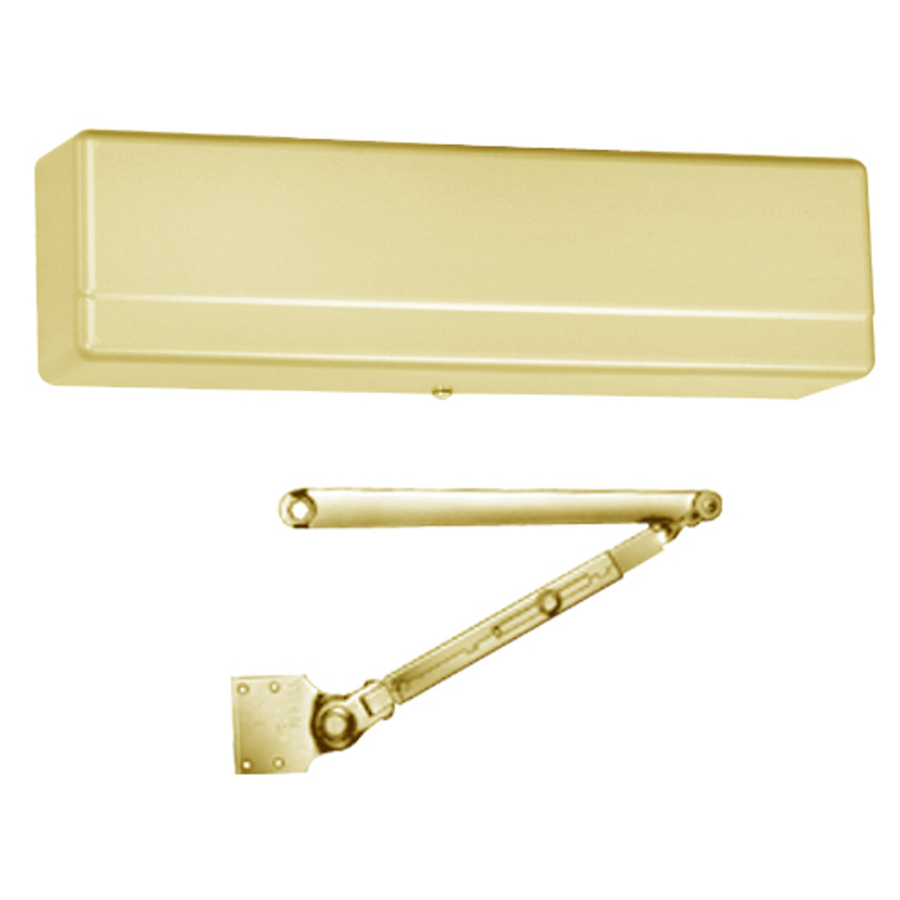 1431-H8-EAB-RH Sargent 1431 Series Powerglide Door Closer with H8 - Mortise Foot Hold Open Arm in Brass Powder Coat