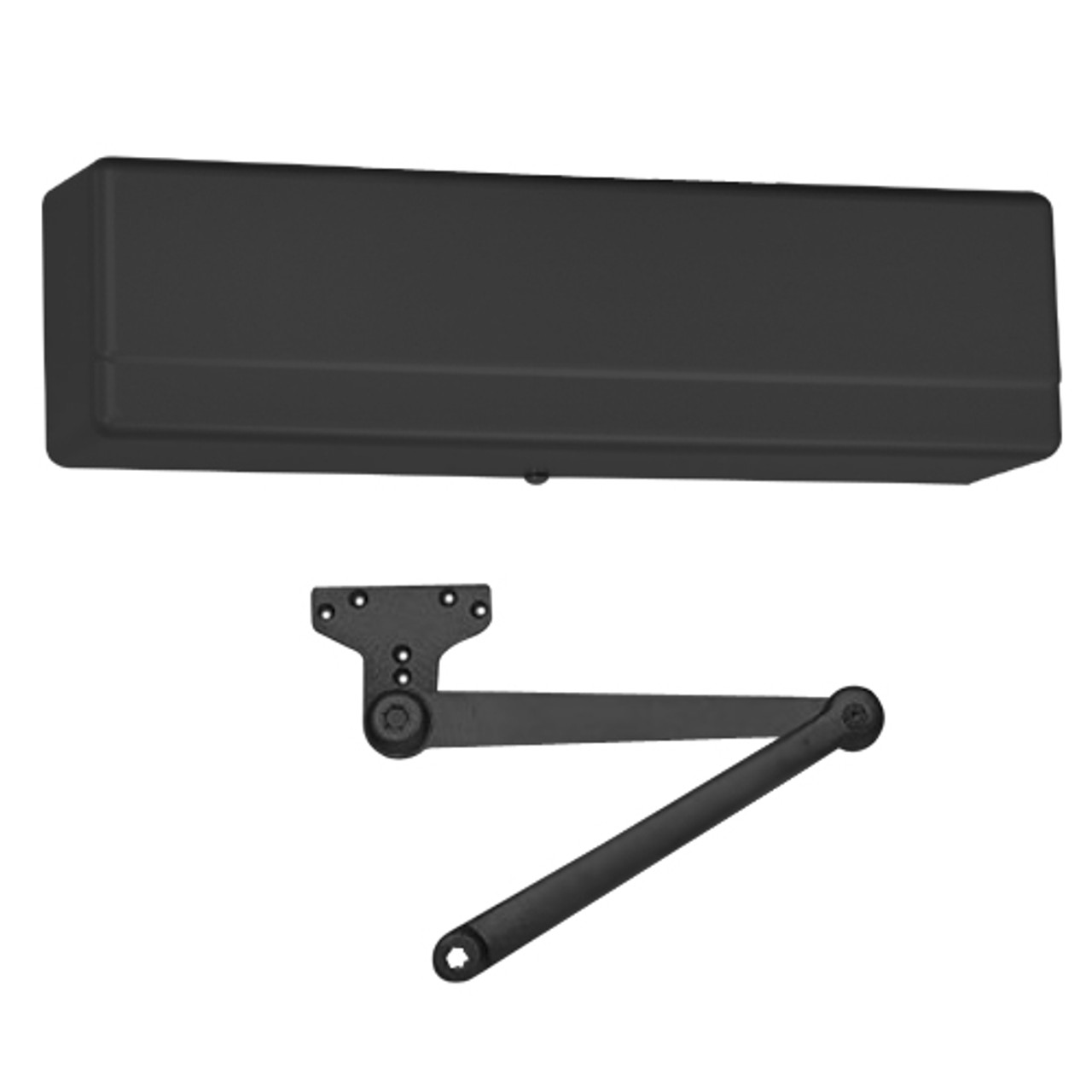 1431-P10-ED Sargent 1431 Series Powerglide Door Closer with P10 - Heavy Duty Parallel Arm in Black Powder Coat