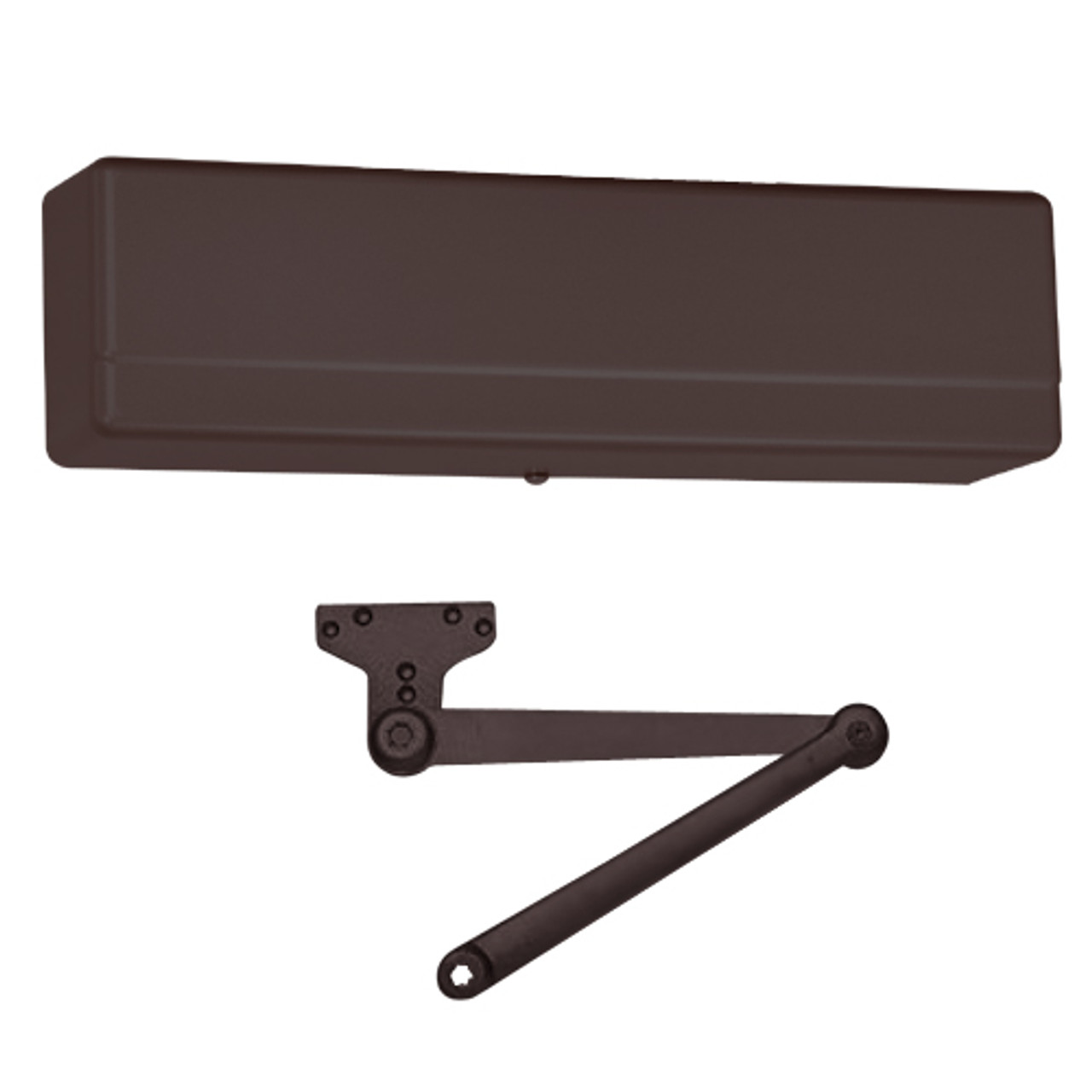 1431-PH10-10BE-LH Sargent 1431 Series Powerglide Door Closer with PH10 - Heavy Duty Friction Hold Open Parallel Arm in Dark Oxidized Satin Bronze