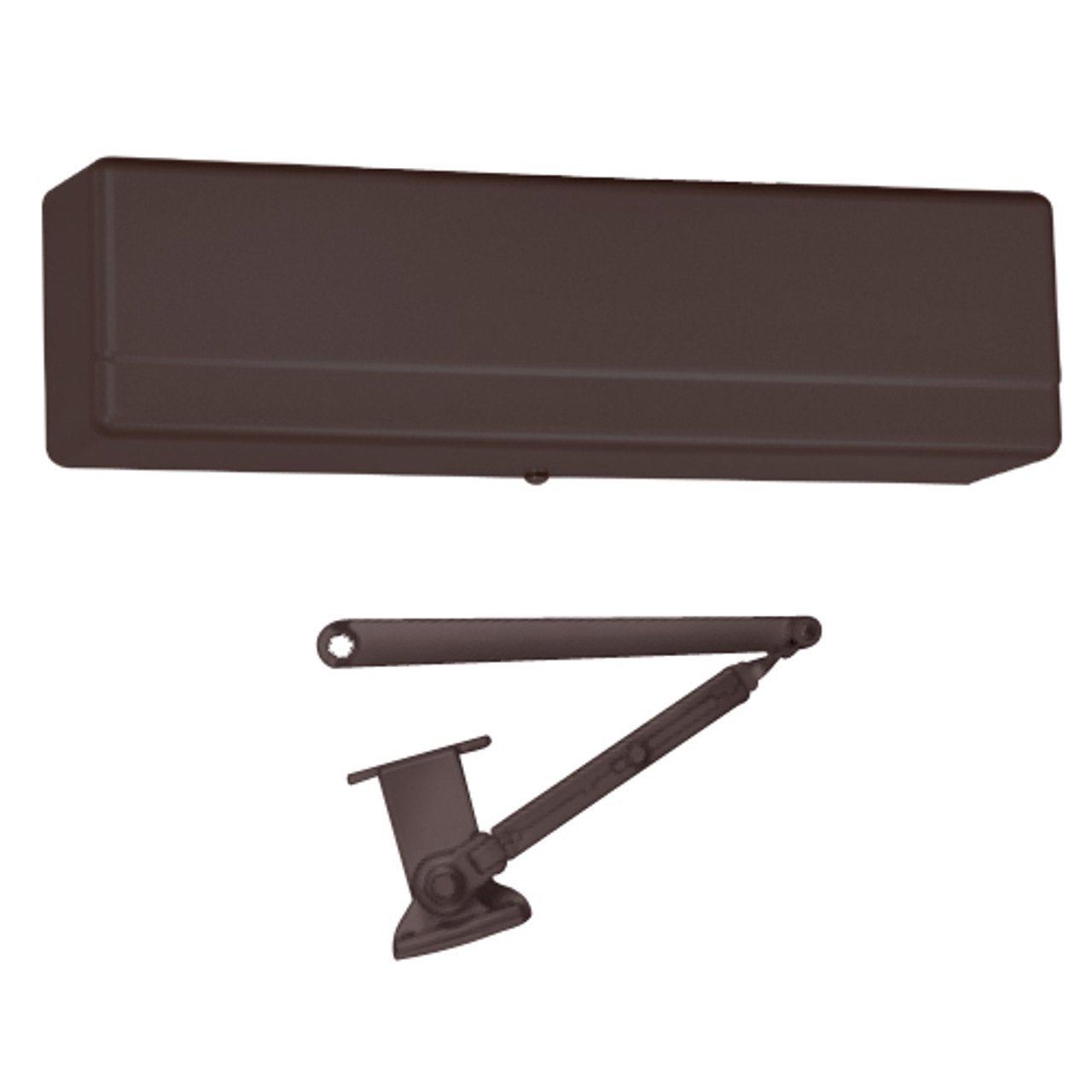 1431-PH4-10BE Sargent 1431 Series Powerglide Door Closer with PH4 Flush Frame Friction Hold Open Arm in Dark Oxidized Satin Bronze