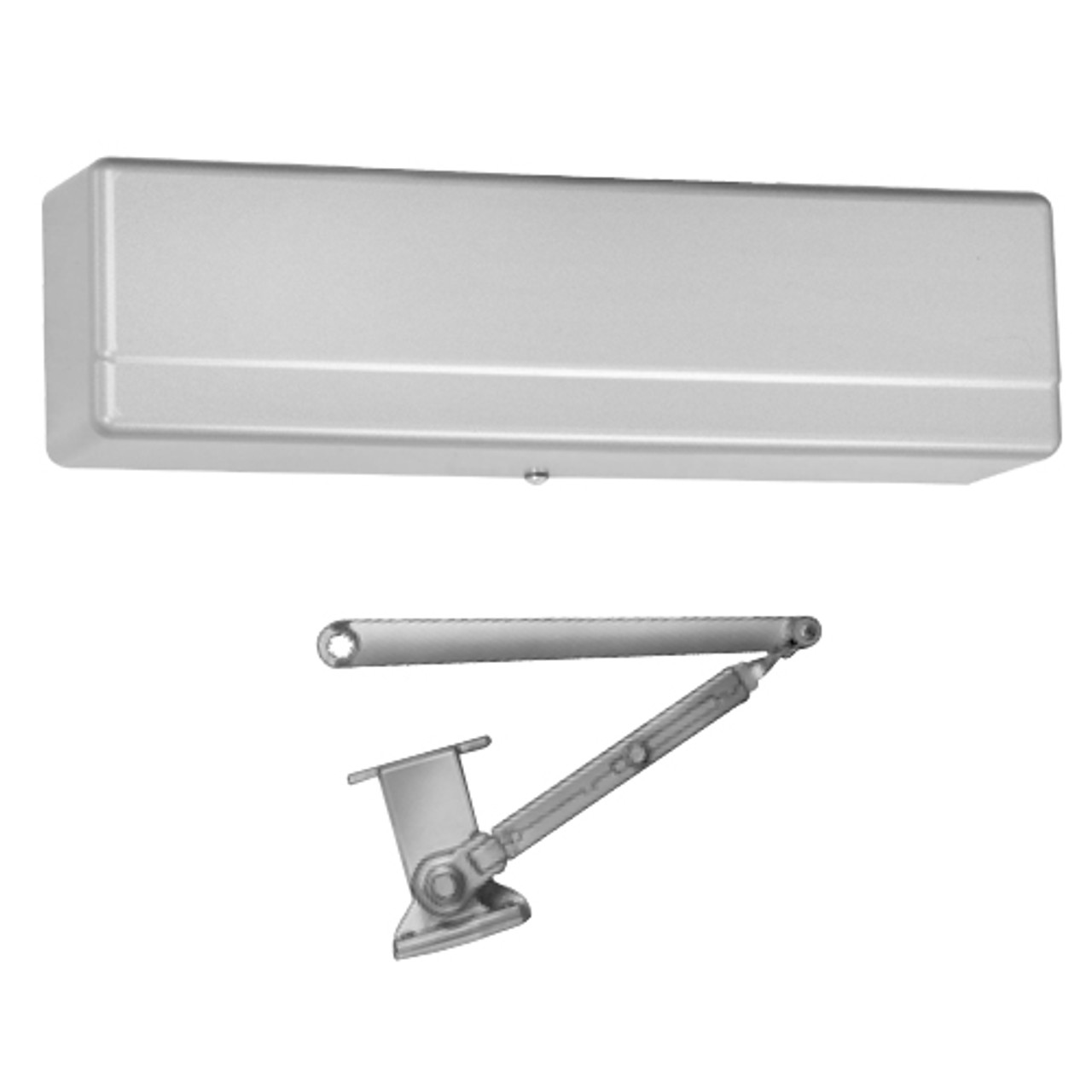 1431-PH4-EN Sargent 1431 Series Powerglide Door Closer with PH4 Flush Frame Friction Hold Open Arm in Aluminum Powder Coat