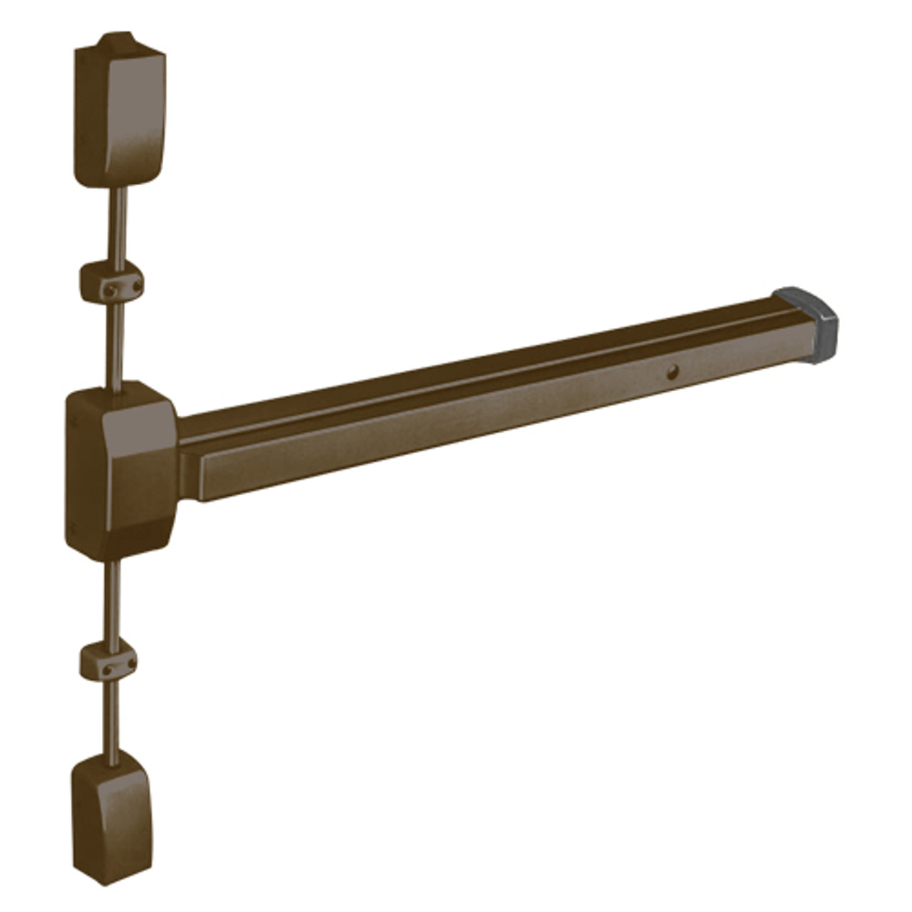2727E-EB Sargent 20 Series Reversible Vertical Rod Exit Device in Sprayed Bronze
