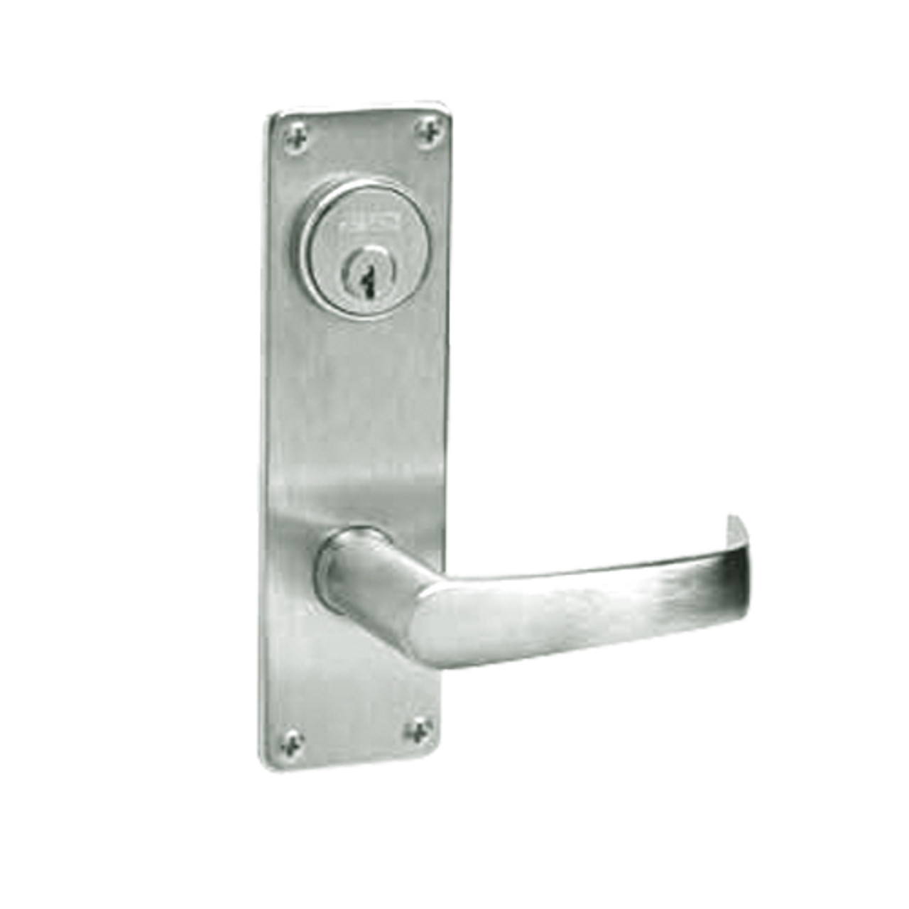 ML2055-NSN-618 Corbin Russwin ML2000 Series Mortise Classroom Locksets with Newport Lever in Bright Nickel