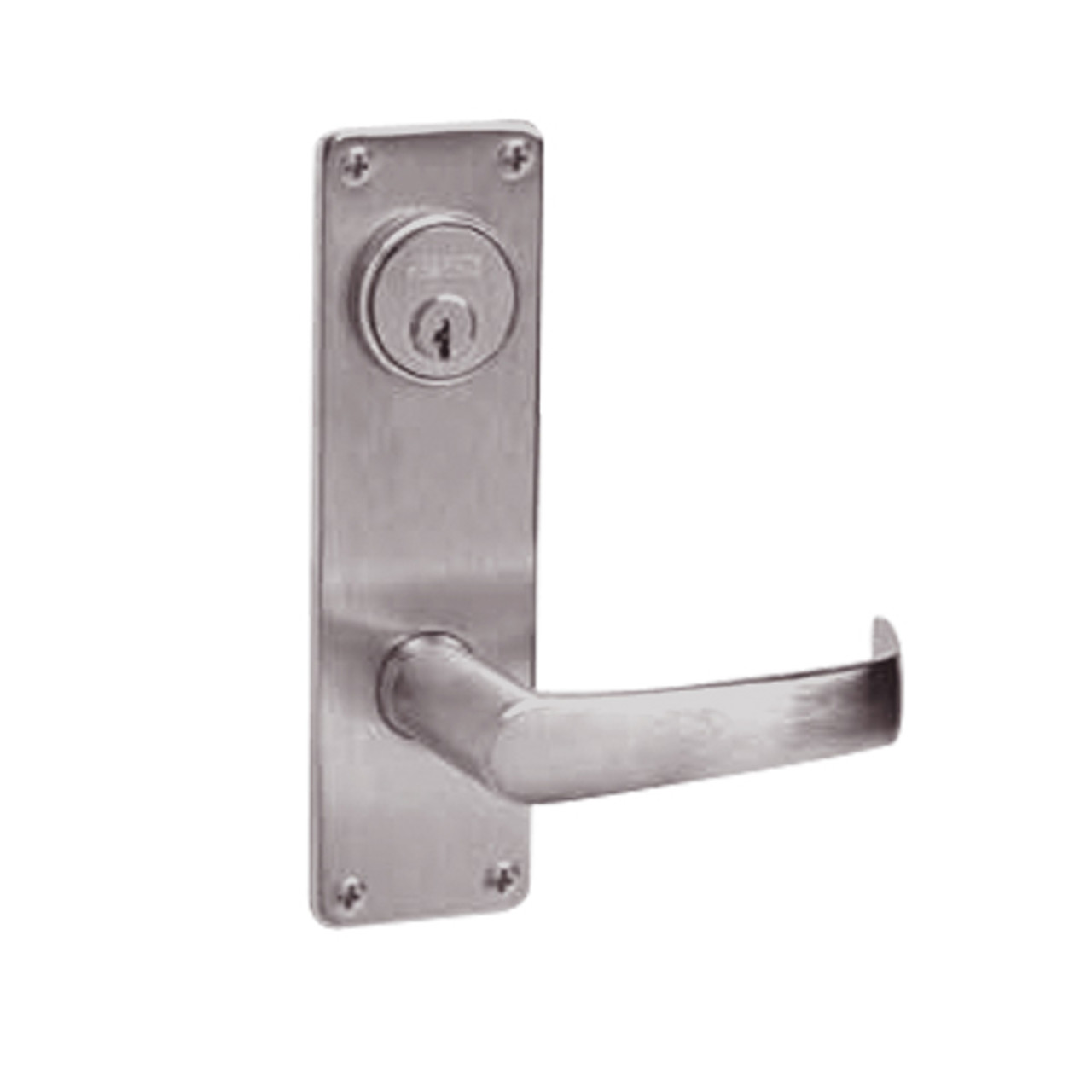 ML2055-NSN-630 Corbin Russwin ML2000 Series Mortise Classroom Locksets with Newport Lever in Satin Stainless