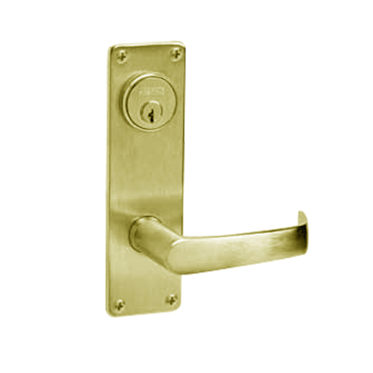 ML2069-NSN-605 Corbin Russwin ML2000 Series Mortise Institution Privacy Locksets with Newport Lever in Bright Brass