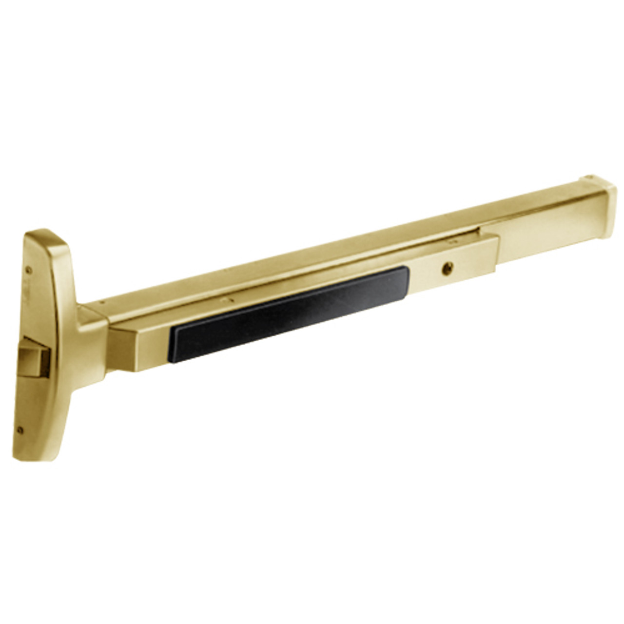 8510F-LHR-03 Sargent 80 Series Exit Only Narrow Stile Rim Exit Device in Bright Brass