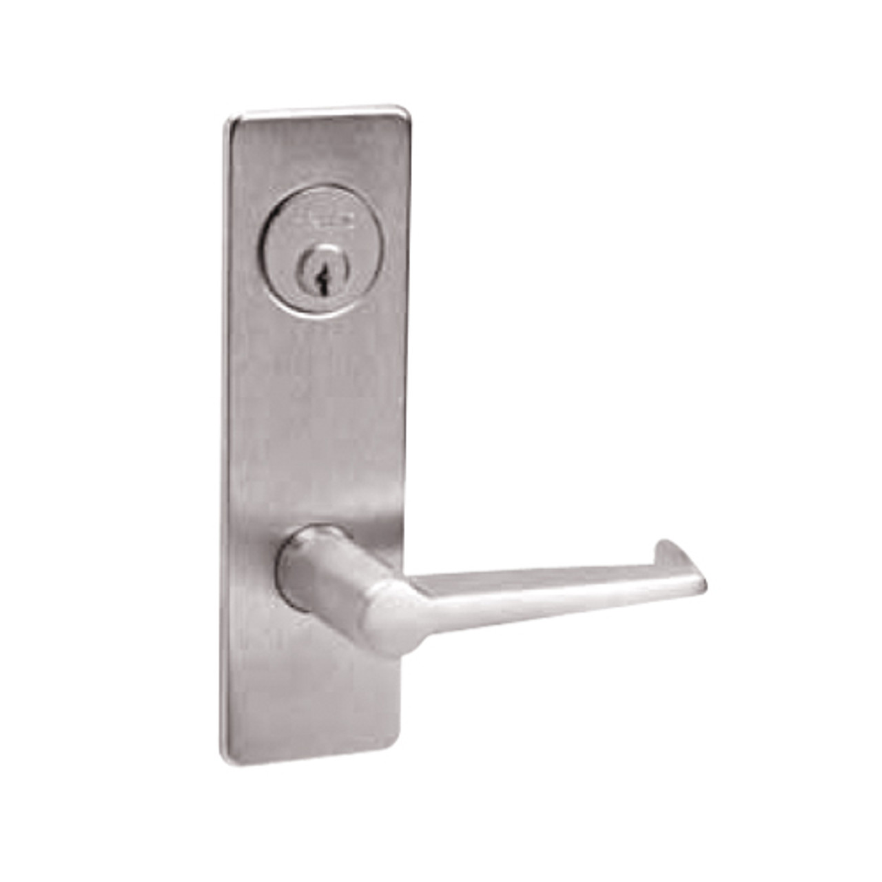 ML2056-ESM-629-LH Corbin Russwin ML2000 Series Mortise Classroom Locksets with Essex Lever in Bright Stainless Steel