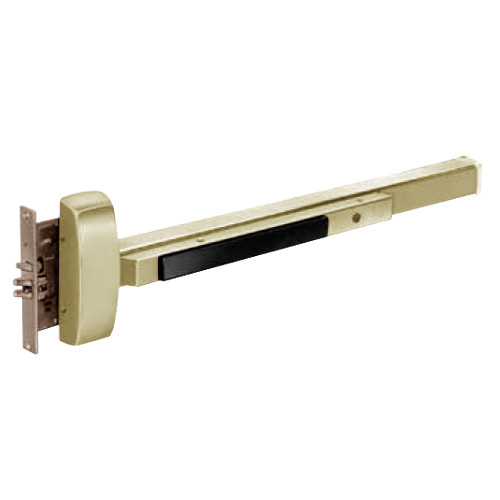 8910F-LHR-04 Sargent 80 Series Exit Only Mortise Lock Exit Device in Satin Brass