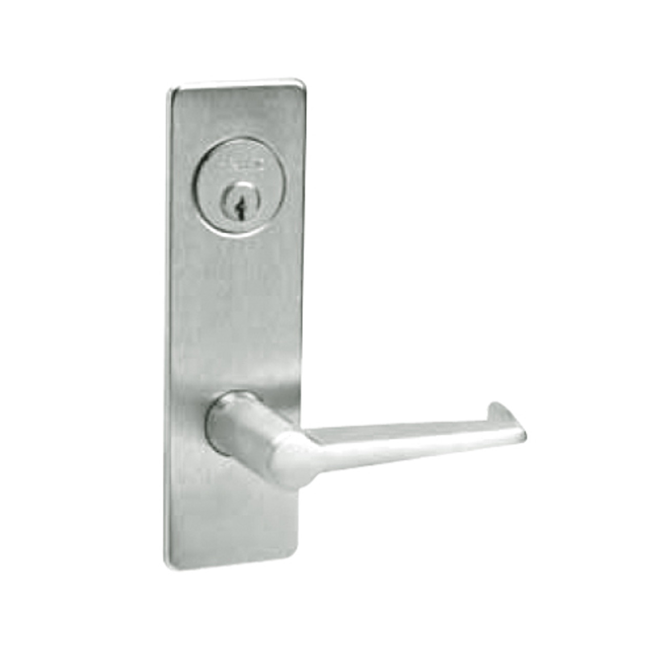 ML2058-ESM-618-LH Corbin Russwin ML2000 Series Mortise Entrance Holdback Locksets with Essex Lever in Bright Nickel