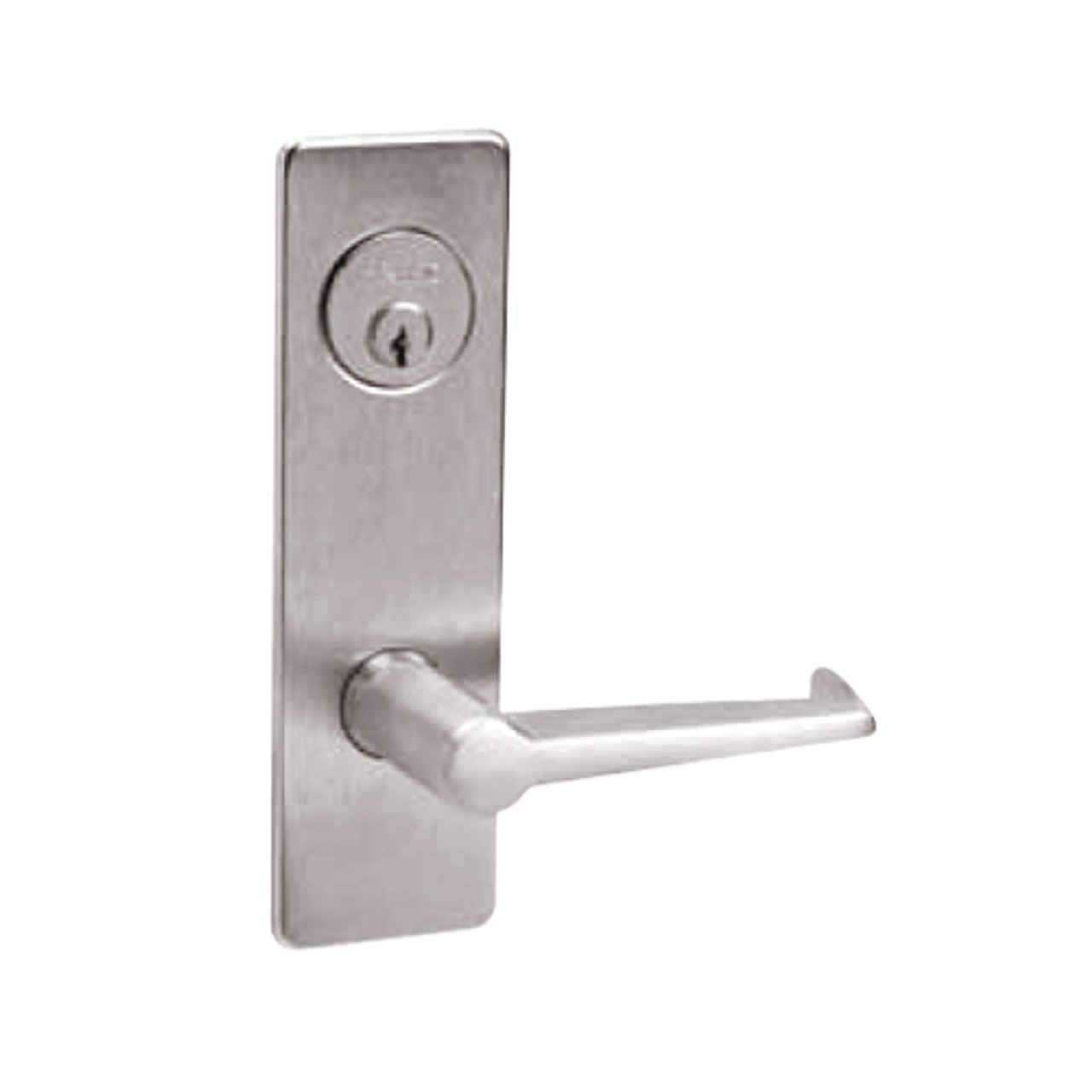 ML2058-ESM-629-LH Corbin Russwin ML2000 Series Mortise Entrance Holdback Locksets with Essex Lever in Bright Stainless Steel