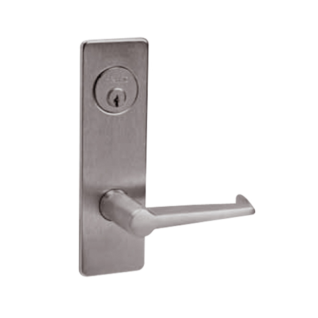 ML2059-ESM-630-LH Corbin Russwin ML2000 Series Mortise Security Storeroom Locksets with Essex Lever and Deadbolt in Satin Stainless