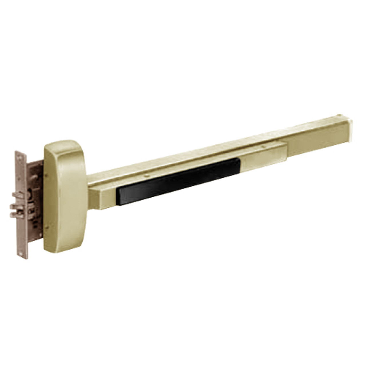 12-8910E-RHR-04 Sargent 80 Series Exit Only Fire Rated Mortise Lock Exit Device in Satin Brass