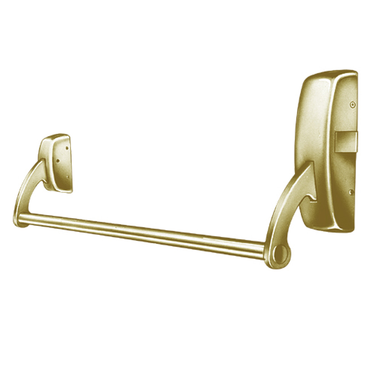 9810-LHR-04 Sargent 90 Series Exit Only Rim Exit Device in Satin Brass