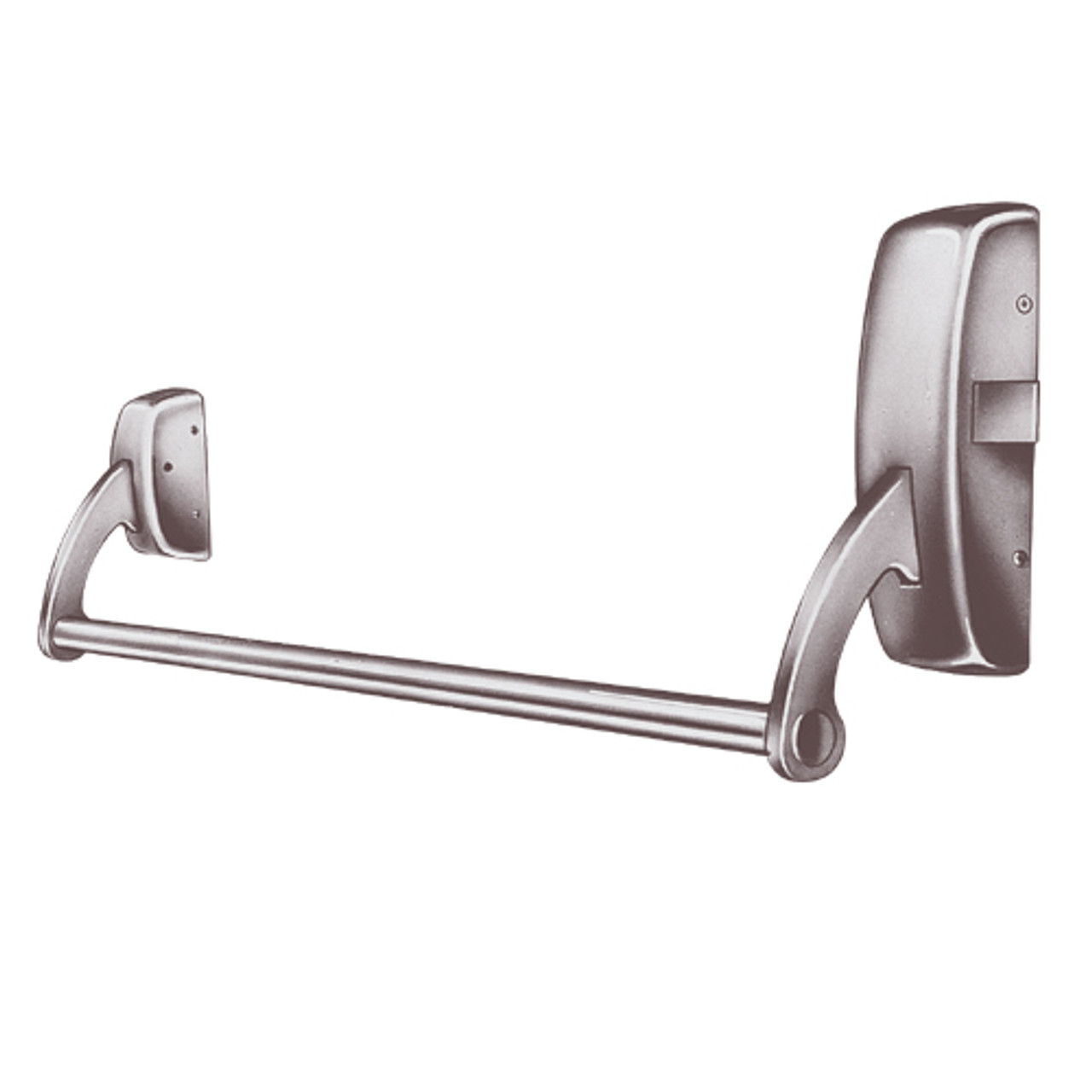 12-9810-LHR-32D Sargent 90 Series Exit Only Fire Rated Rim Exit Device in Satin Stainless Steel