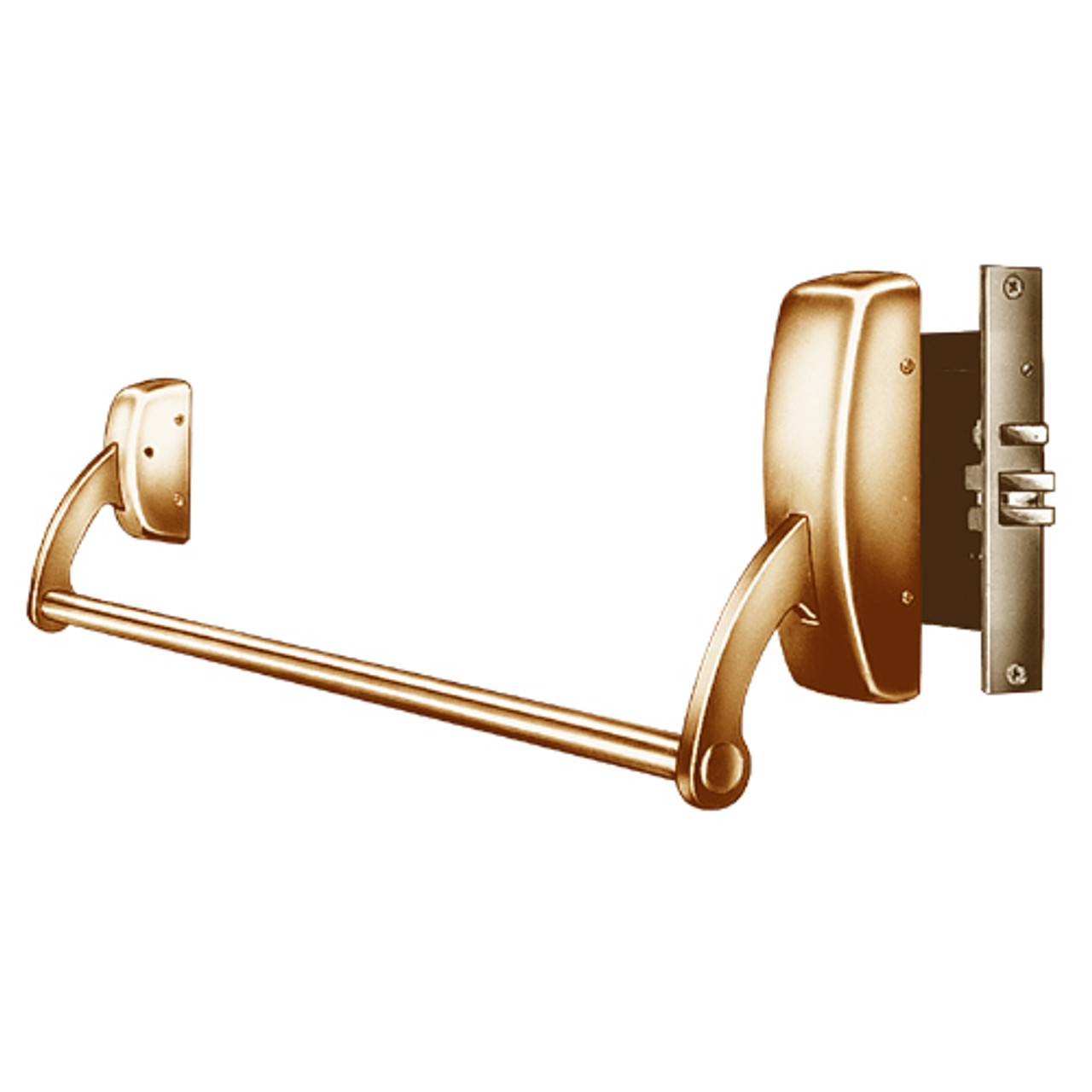 9910-LHR-10 Sargent 90 Series Exit Only Mortise Lock Exit Device in Satin Bronze