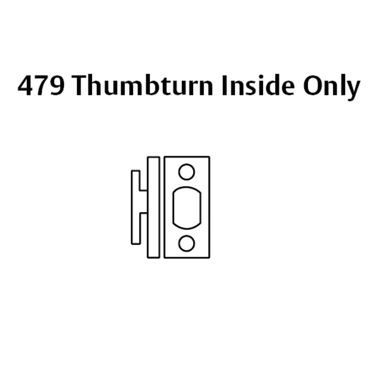 479-26D Sargent 470 Series Thumbturn Auxiliary Deadbolt Lock in Satin Chrome