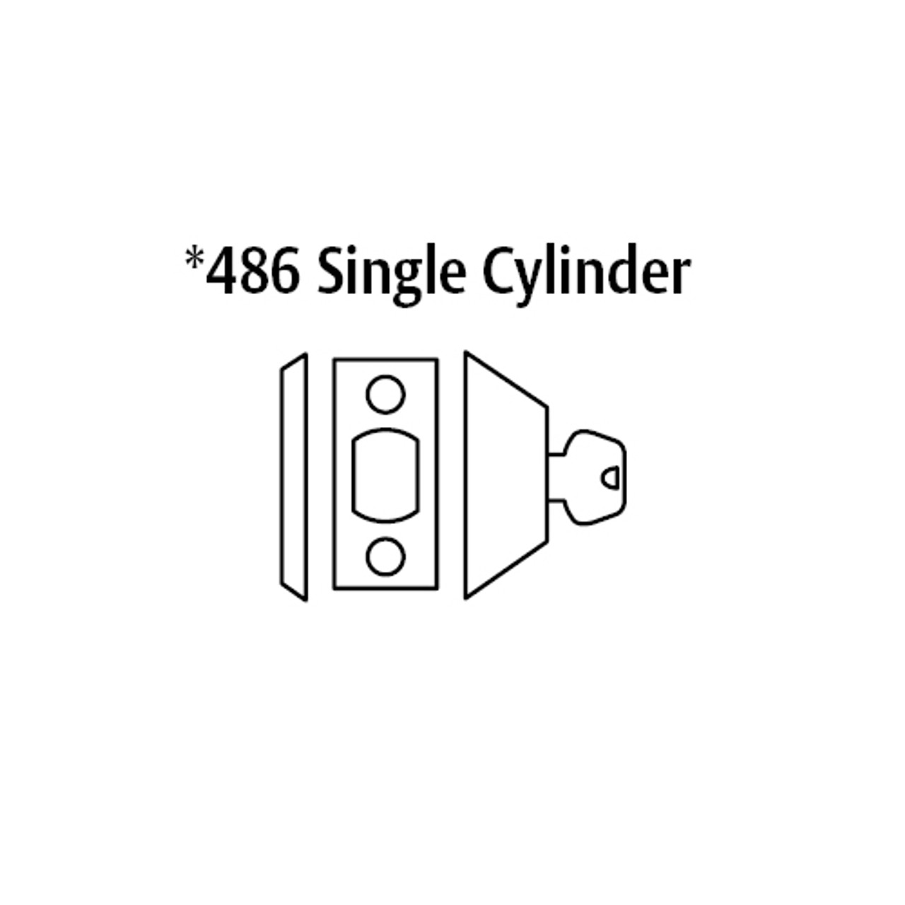 486-10B Sargent 480 Series Single Cylinder Auxiliary Deadbolt Lock with Blank Plate in Oil Rubbed Bronze