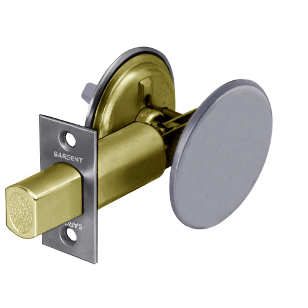 489-26D Sargent 480 Series Thumbturn Auxiliary Deadbolt Lock with Blank Plate in Satin Chrome