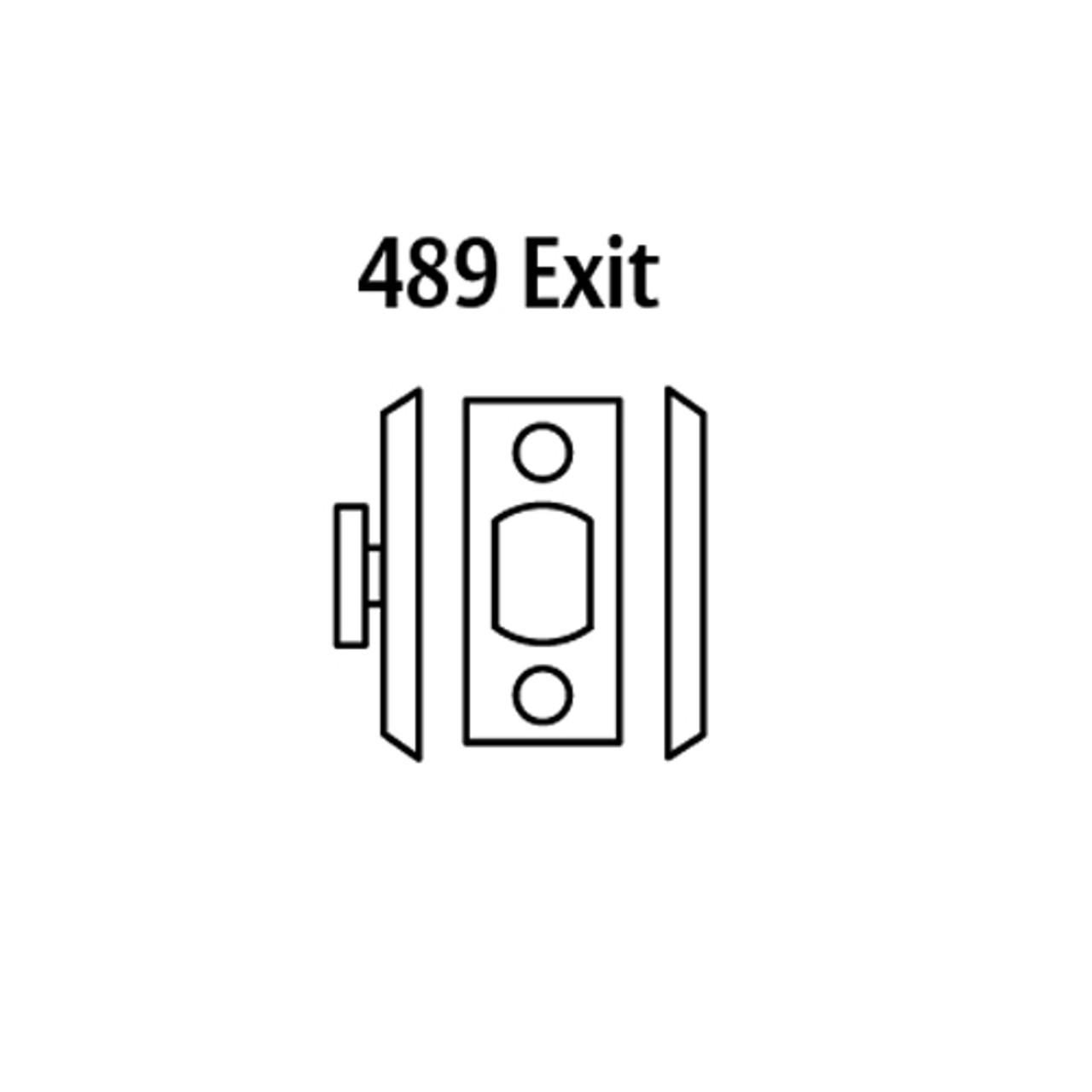 489-10 Sargent 480 Series Thumbturn Auxiliary Deadbolt Lock with Blank Plate in Satin Bronze