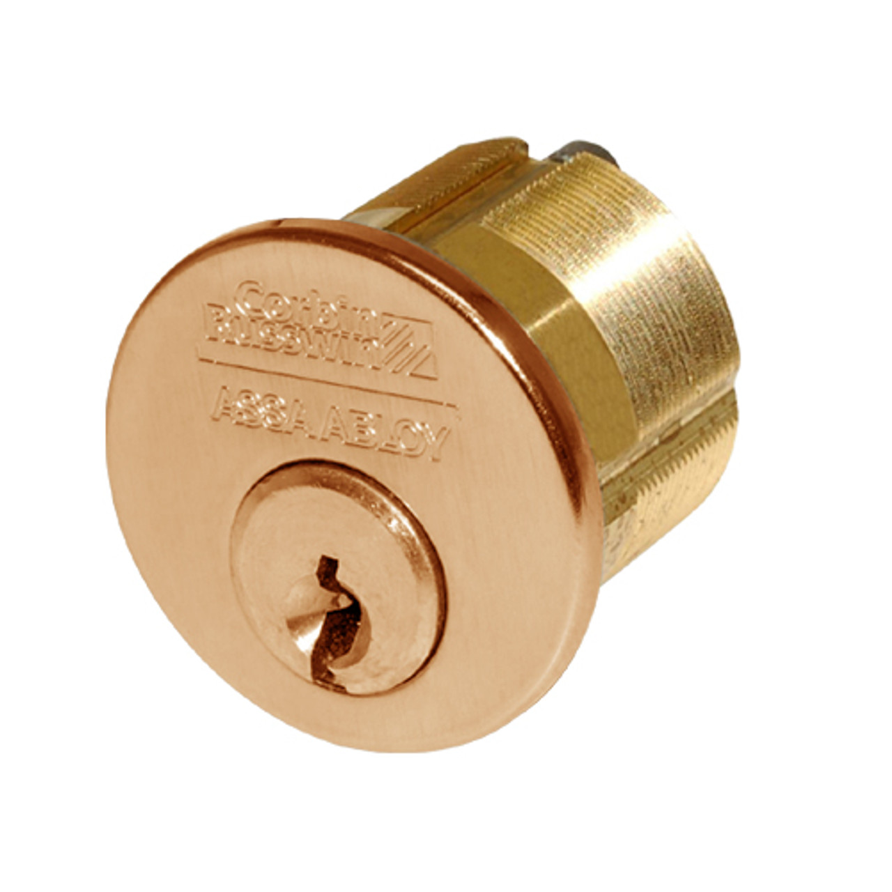 CR1000-118-A02-6-59D1-612 Corbin Conventional Mortise Cylinder for Mortise Lock and DL3000 Deadlocks with Straight Cam in Satin Bronze Finish