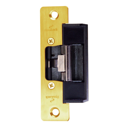 1604L-US3 DynaLock 1600 Series Electric Strike for Low Profile in Bright Brass