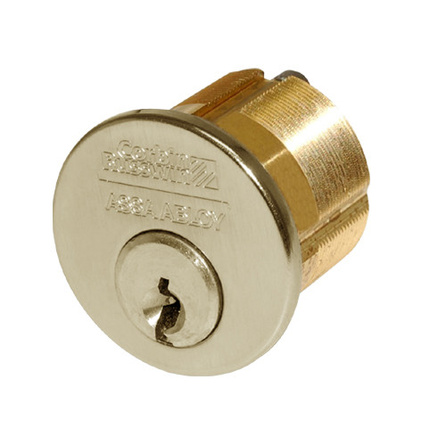 CR1000-134-A02-6-D3-606 Corbin Conventional Mortise Cylinder for Mortise Lock and DL3000 Deadlocks with Straight Cam in Satin Brass Finish
