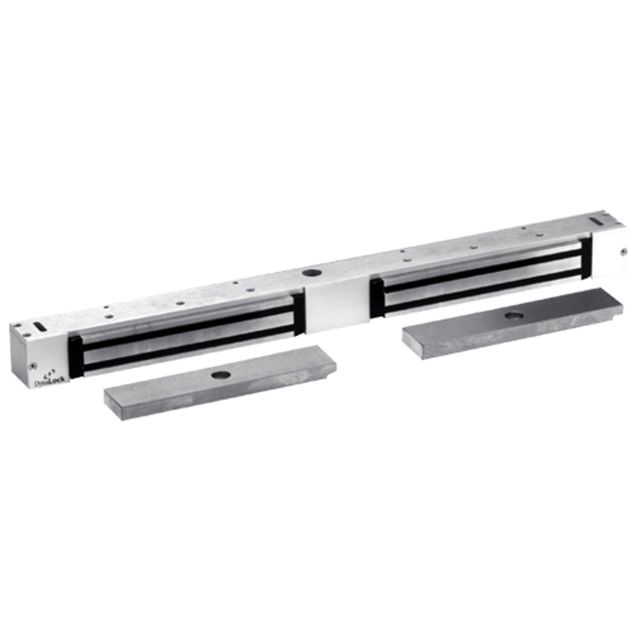 2268-20-US26-DYN2-LED2 DynaLock 2268 Series Double Classic Low Profile Electromagnetic Lock for Outswing Door with DYN and LED in Bright Chrome