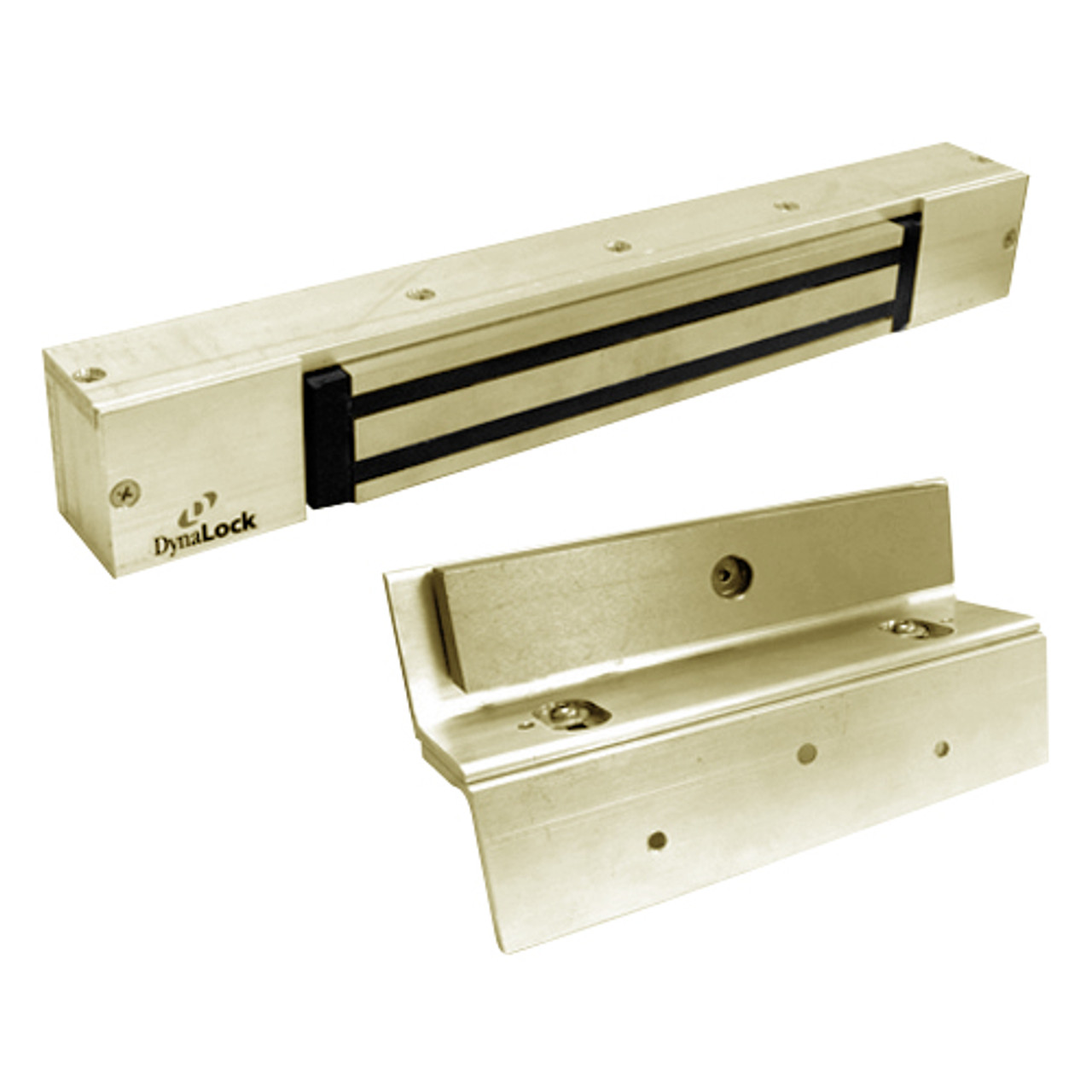 2268-TJ10-US4 DynaLock 2268 Series Single Classic Low Profile Electromagnetic Lock for Inswing Door in Satin Brass