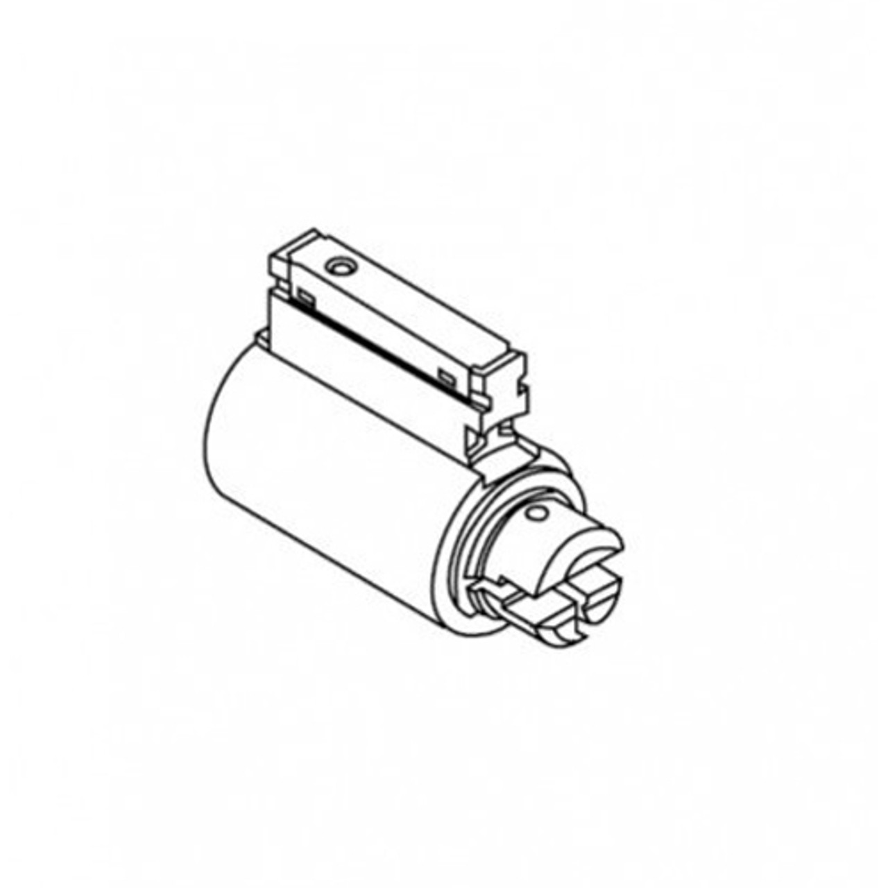 CR2000-052-77A2-626 Corbin Russwin Conventional Key in Lever Cylinder in Satin Chrome Finish