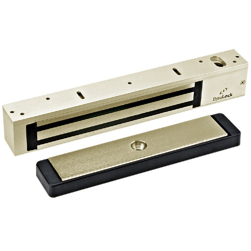 2280-US4-HSM DynaLock 2280 Series Single SlimLine Electromagnetic Lock for Outswing Door With HSM in Satin Brass