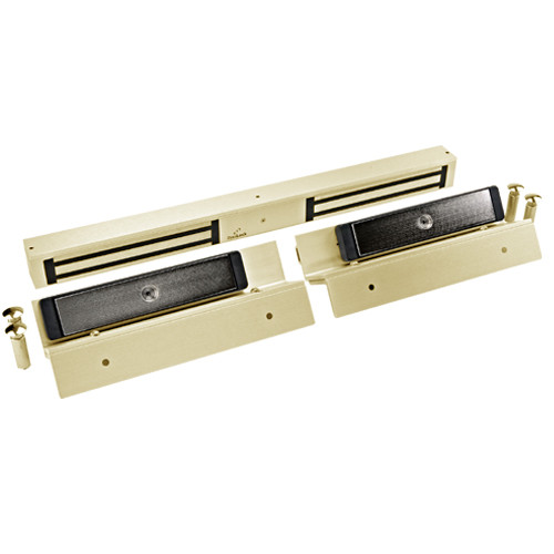 2282TJ82-US4-HSM2 DynaLock 2280 Series Double SlimLine Electromagnetic Lock for Inswing Door With HSM in Satin Brass