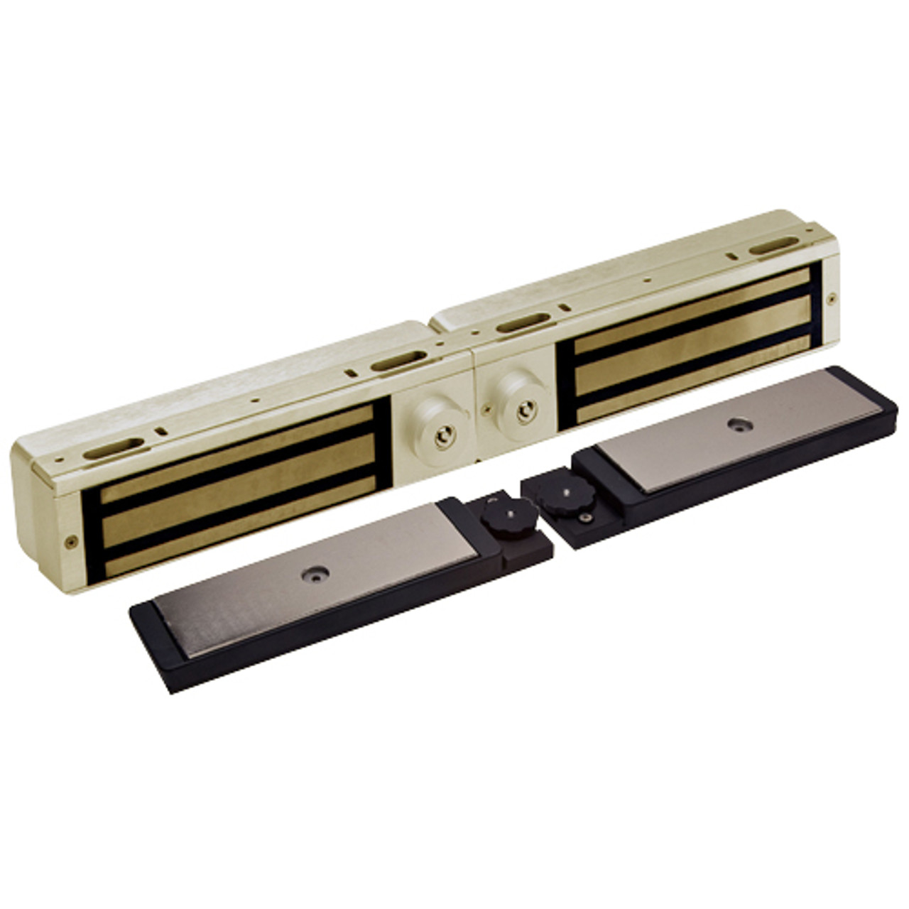 3121C-BMP-US4 DynaLock 3101C Series Delay Egress Electromagnetic Lock for Double Outswing Door with BPM in Satin Brass