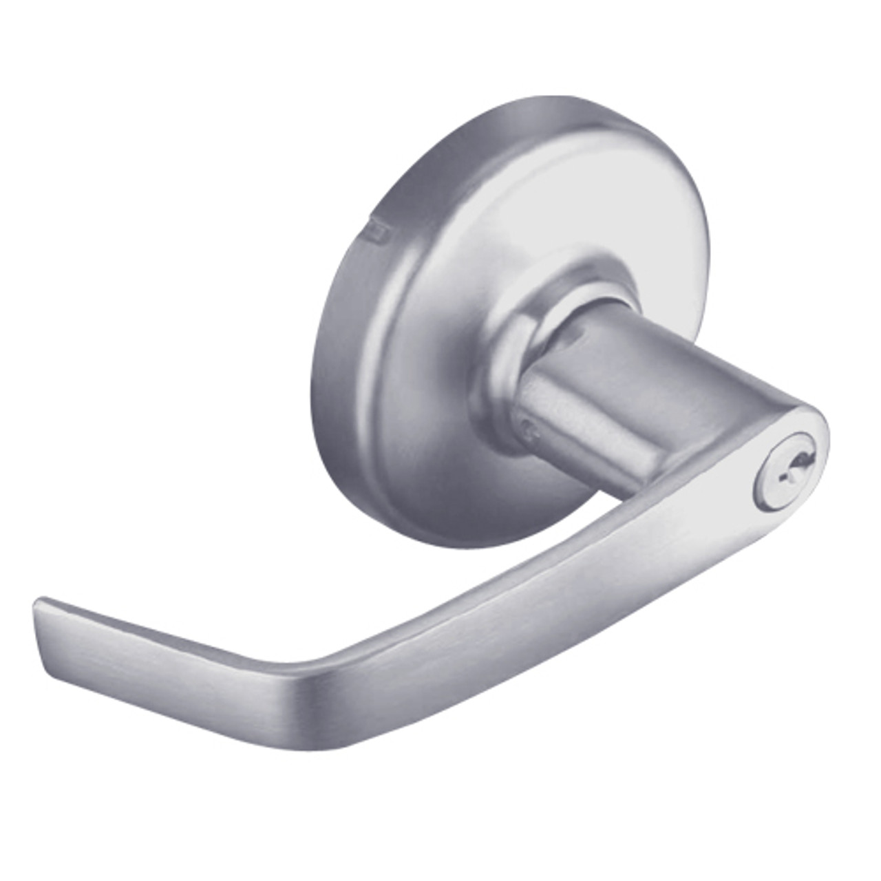 CL3157-NZD-626 Corbin CL3100 Series Vandal Resistant Storeroom Cylindrical Locksets with Newport Lever in Satin Chrome Finish
