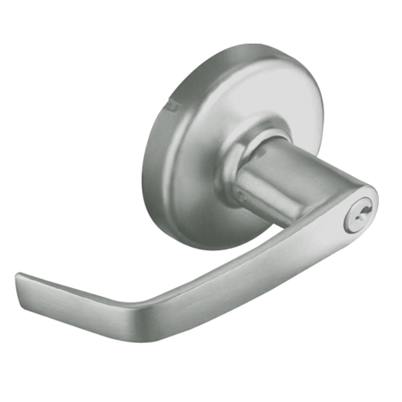 CL3157-NZD-619 Corbin CL3100 Series Vandal Resistant Storeroom Cylindrical Locksets with Newport Lever in Satin Nickel Plated Finish