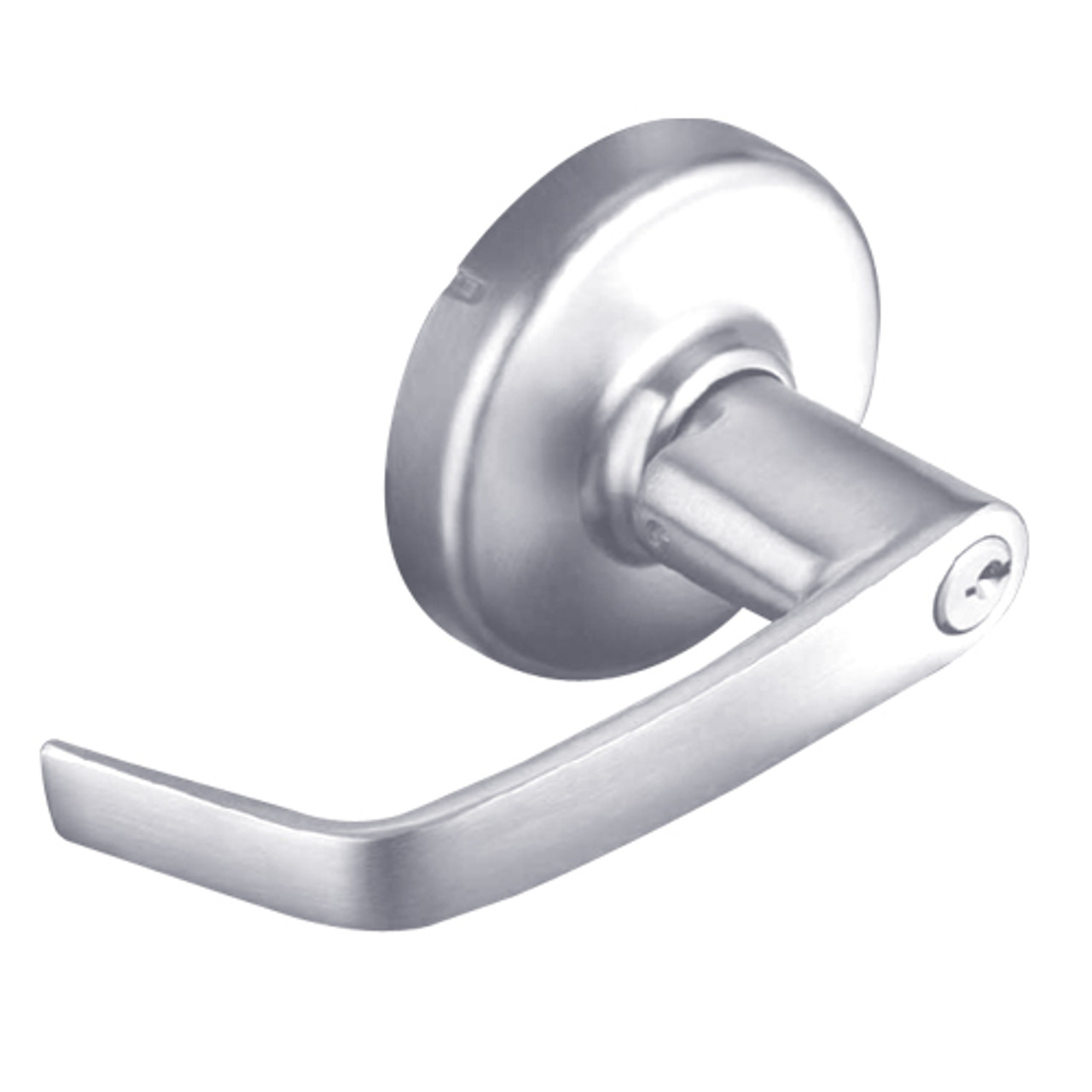 CL3157-NZD-625 Corbin CL3100 Series Vandal Resistant Storeroom Cylindrical Locksets with Newport Lever in Bright Chrome Finish