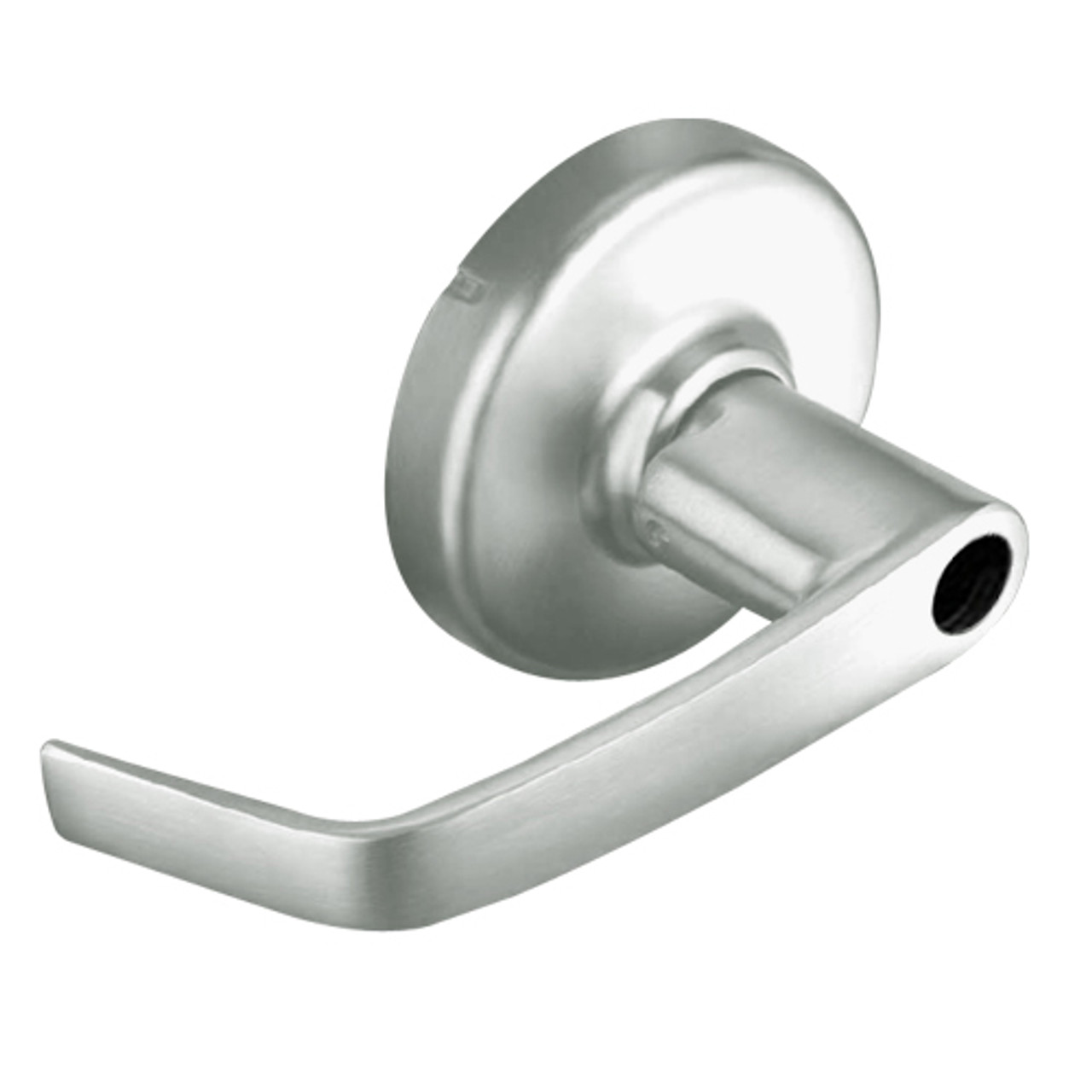 CL3151-NZD-618-LC Corbin CL3100 Series Vandal Resistant Less Cylinder Entrance Cylindrical Locksets with Newport Lever in Bright Nickel Plated Finish