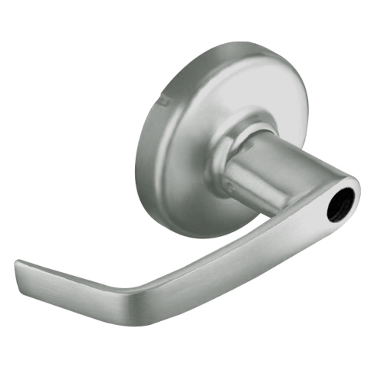 CL3161-NZD-619-LC Corbin CL3100 Series Vandal Resistant Less Cylinder Entrance Cylindrical Locksets with Newport Lever in Satin Nickel Plated Finish