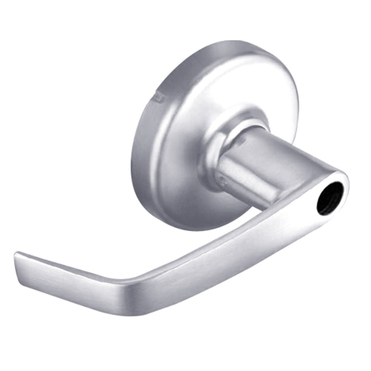 CL3132-NZD-625-LC Corbin CL3100 Series Vandal Resistant Less Cylinder Institution Cylindrical Locksets with Newport Lever in Bright Chrome Finish