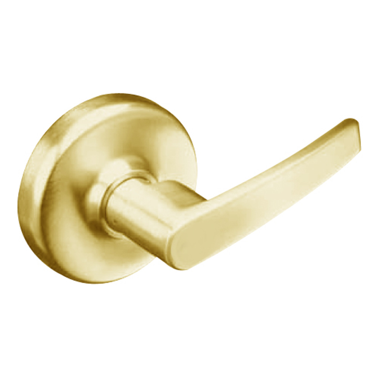 CL3110-AZD-605 Corbin CL3100 Series Vandal Resistant Passage Cylindrical Locksets with Armstrong Lever in Bright Brass Finish