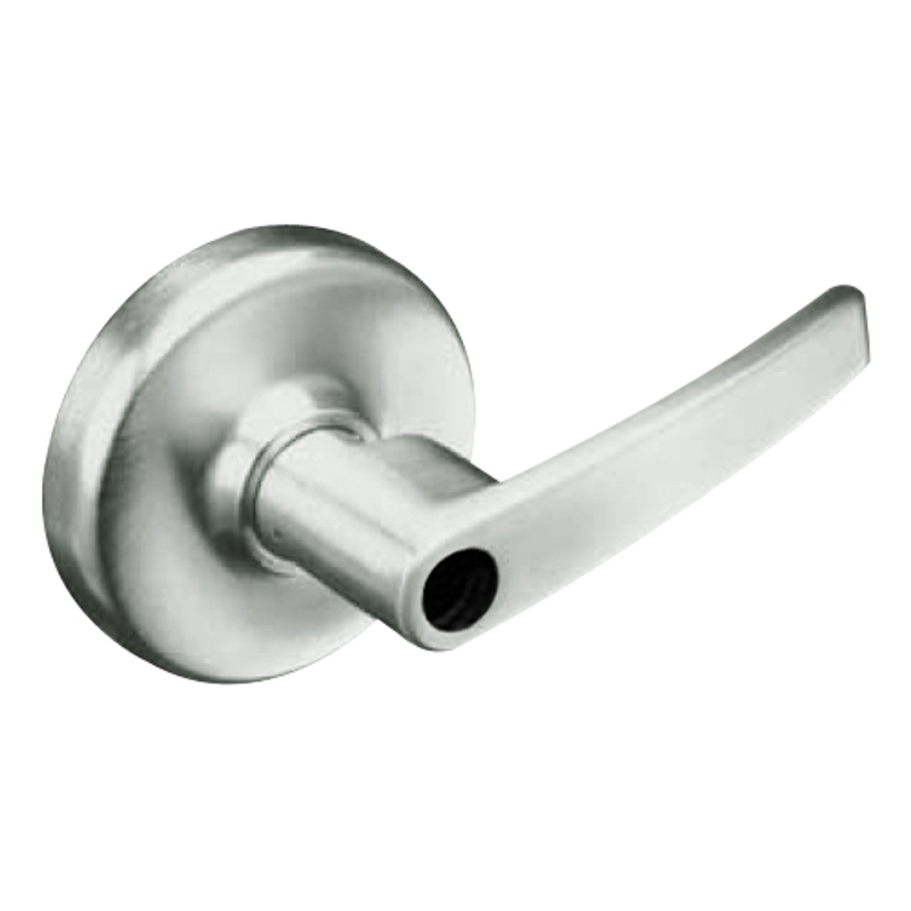 CL3157-AZD-618-LC Corbin CL3100 Series Vandal Resistant Less Cylinder Storeroom Cylindrical Locksets with Armstrong Lever in Bright Nickel Plated Finish