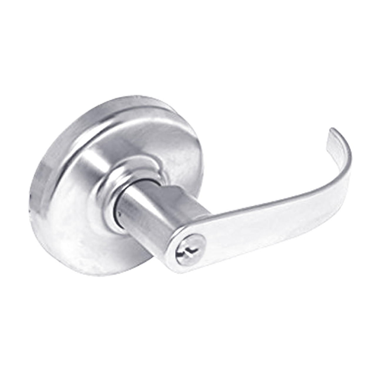 CL3157-PZD-625 Corbin CL3100 Series Vandal Resistant Storeroom Cylindrical Locksets with Princeton Lever in Bright Chrome Finish