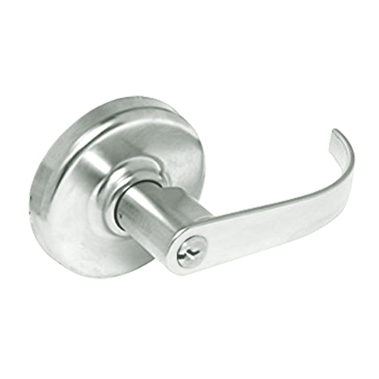 CL3129-PZD-618 Corbin CL3100 Series Vandal Resistant Hotel Cylindrical Locksets with Princeton Lever in Bright Nickel Plated Finish