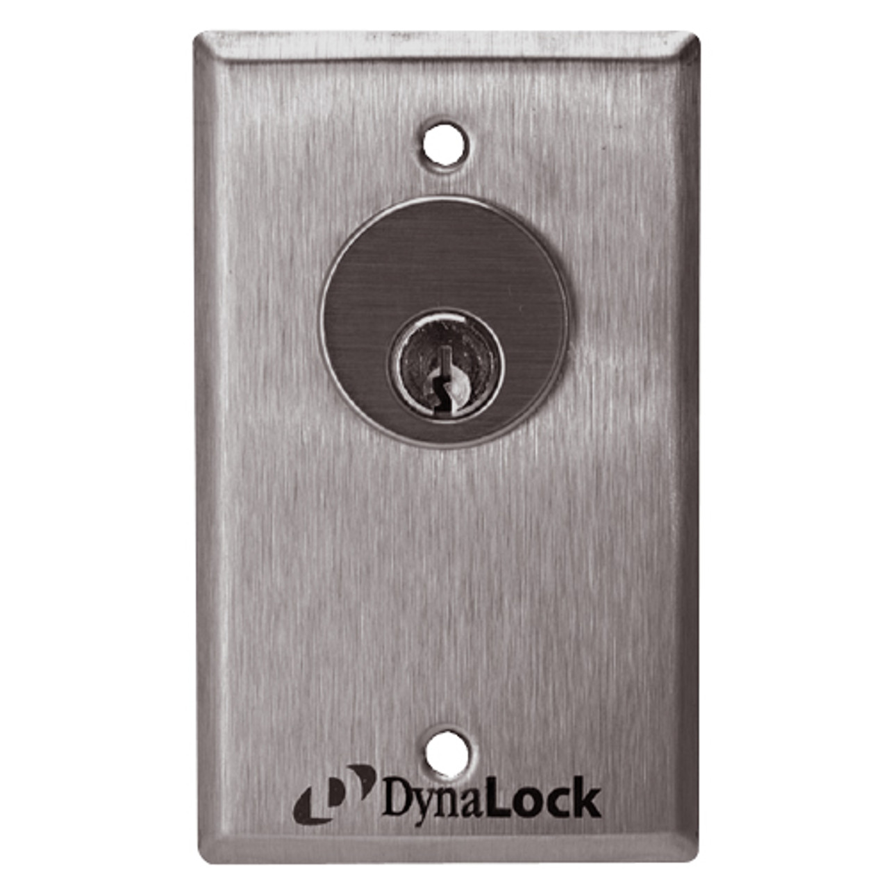 7001-US32D-CYL DynaLock 7000 Series Keyswitches Maintained 1 Single Pole Double Throw with Mortise Cylinder in Satin Stainless Steel