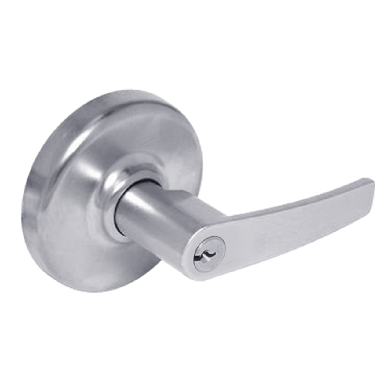 CL3359-AZD-626 Corbin CL3300 Series Extra Heavy Duty Storeroom or Public Restroom Cylindrical Locksets with Armstrong Lever in Satin Chrome Finish
