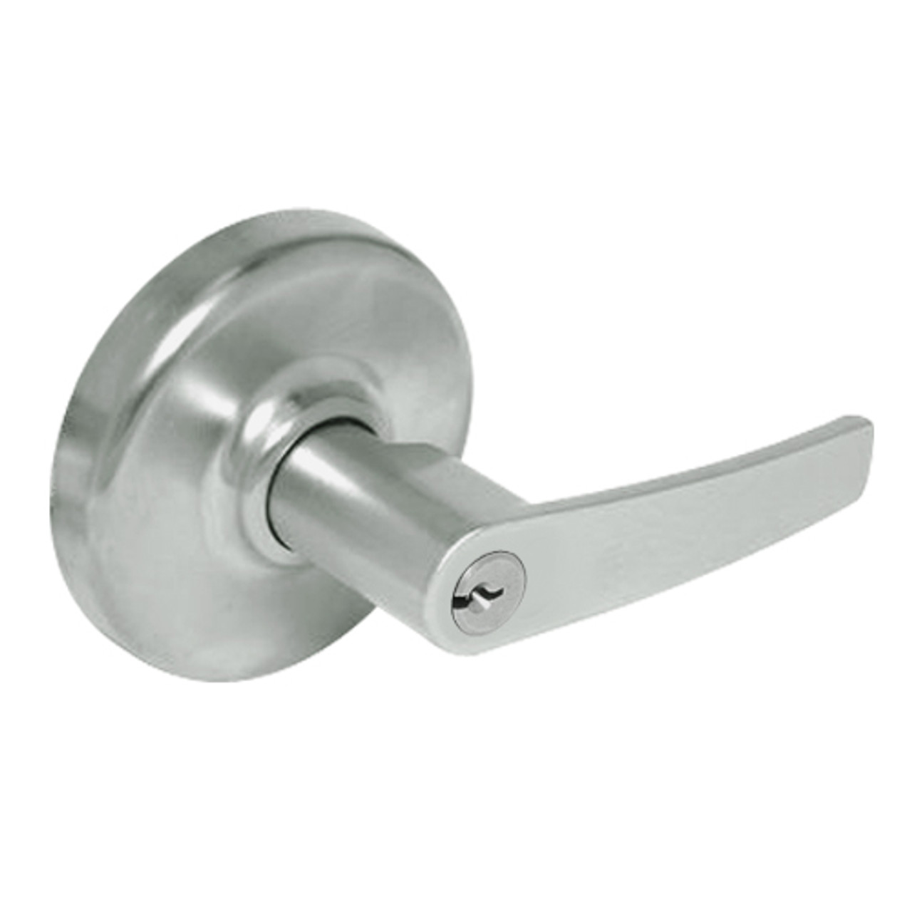 CL3359-AZD-619 Corbin CL3300 Series Extra Heavy Duty Storeroom or Public Restroom Cylindrical Locksets with Armstrong Lever in Satin Nickel Plated Finish