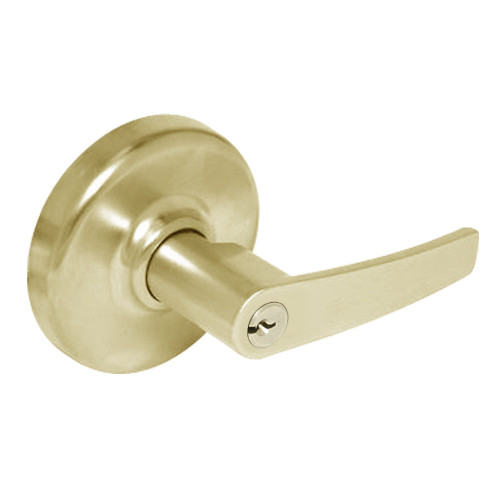 CL3329-AZD-606 Corbin CL3300 Series Extra Heavy Duty Hotel Cylindrical Locksets with Armstrong Lever in Satin Brass Finish