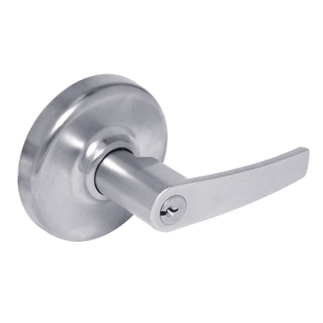 CL3381-AZD-626 Corbin CL3300 Series Extra Heavy Duty Keyed with Blank Plate Cylindrical Locksets with Armstrong Lever in Satin Chrome Finish